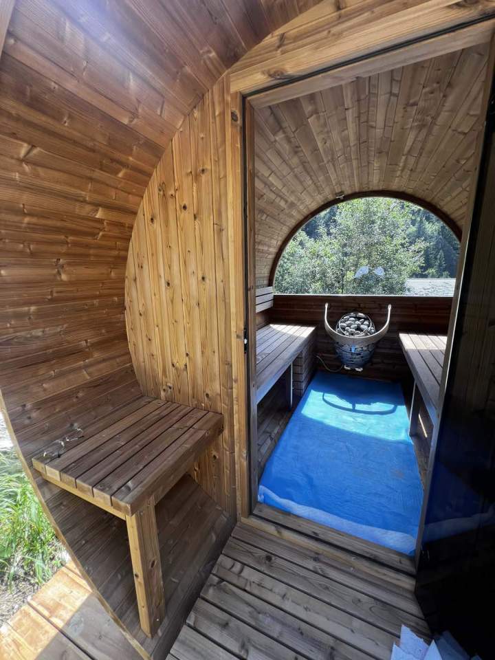 Sauna tonneau d'extérieur en bois, Thonon-les-Bains